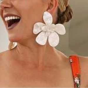 Zara oversize floral earrings
